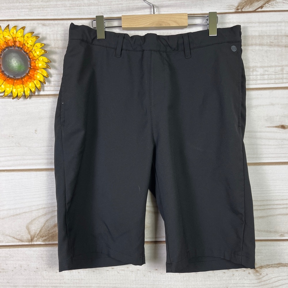 Adidas Youth Primegreen Golf Shorts Black Performance Athletic Size 13-14Y L